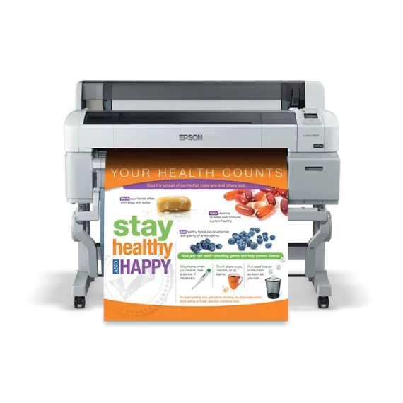 Epson SureColor® T-Series T5270 Single Roll Edition Inkjet Large Format Printer - 36" Print Width - Color