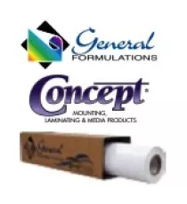 General Formulations Concept® 202 Calendered Matte White Inkjet Vinyl With Removable Adhesive 1 Year 3.4 Mil