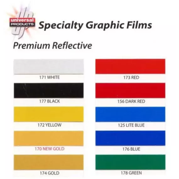 Universal Products Premium Reflective Solid Stripe Pinstripe 1" 0116